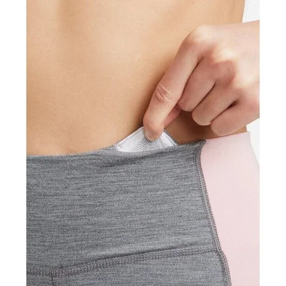 Nike Womens plus Dri-fit Color-Block MidRise 7/8 Tights gray Size 1X MSRP $60 - Picture 4 of 7